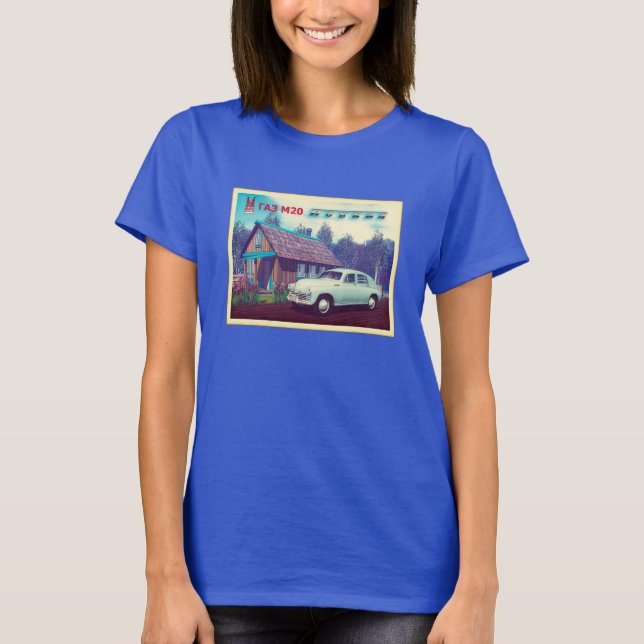 T-shirt Voiture Russe Et Dacha (Devant)