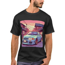 Voiture Skyline GTR32 en ville japonaise