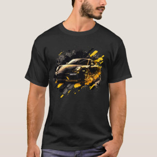 T-shirt Voiture Sport noir et jaune