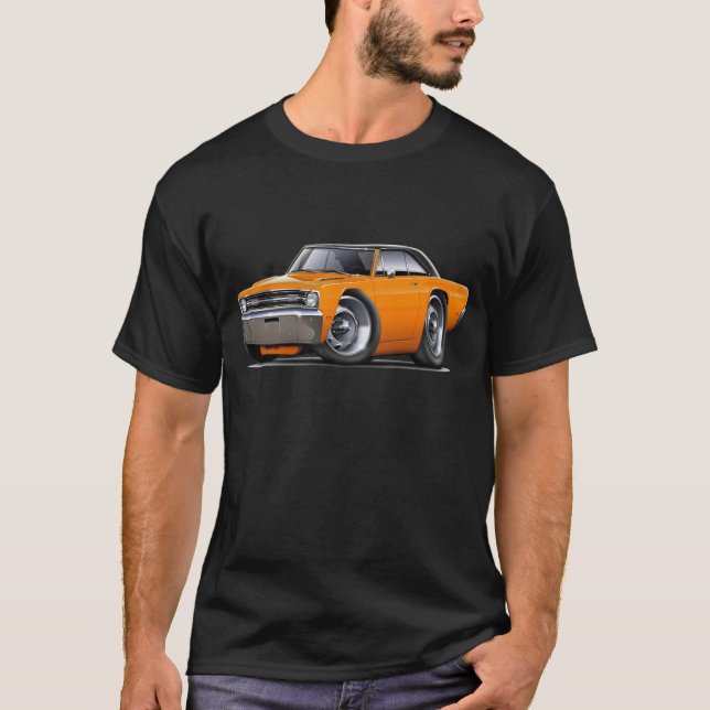 T-shirt Voiture supérieure Orange-Noire de 1969 dards (Devant)
