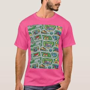 T-shirt Voiture Ville Tapis Road Rug 90S Nostalgic Toy