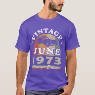 T-shirt Voiture vintage juin 1973 Année de naissance Cadea