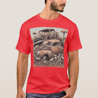 T-shirt Voitures anciennes vieilles rouillées cadeau amis