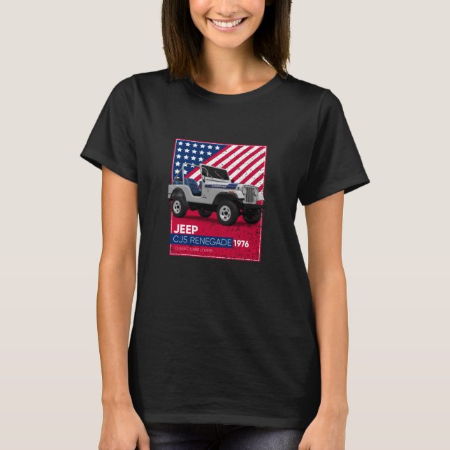 T-shirt Voitures classiques CJ5 Renegade 1976 (Devant)