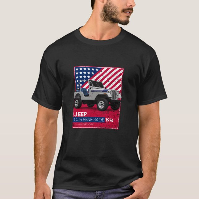 T-shirt Voitures classiques CJ5 Renegade 1976 (Devant)