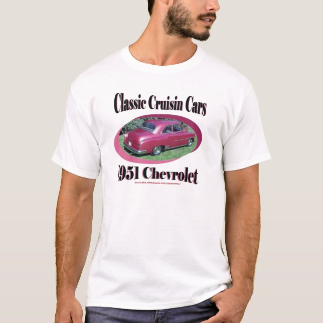 T-shirt Voitures classiques de Cruisin Chevrolet 1951 (Devant)