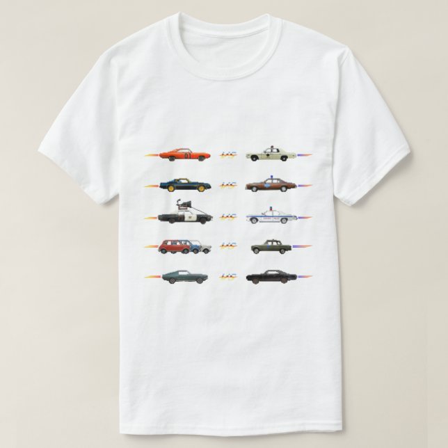 T-shirt voitures contre (Design devant)