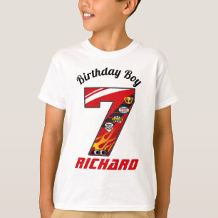 T-shirt Voitures d'anniversaire 7, Course Anniversaire Sep