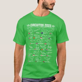 T-shirt Voitures de Formule Un Circuits cadeau espagnol