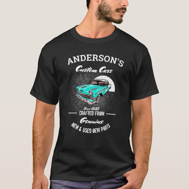 T-shirt Voitures Personnalisées Chevy N'Importe Quel Nom V (Devant)