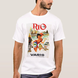 T-shirt Vol à RIO DE JANEIRO BRÉSIL Varig Airlines Travel