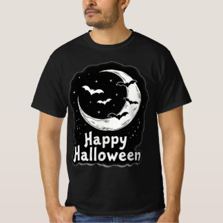 T-shirt Vol de nuit éffrayant : Chauve-souris d'Halloween