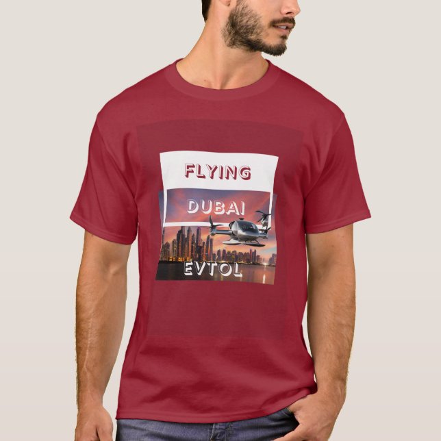 T-shirt Vol Dubaï EVTOL pour Air Taxi AAM UAM (Devant)