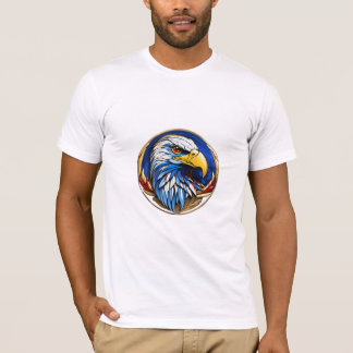 T-shirt Vol majestueux : Dessin d'aigle tissé avec minutie