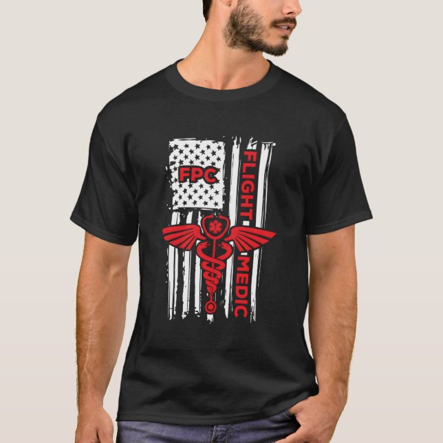 T-shirt Vol Medic American Flag Parade (Devant)