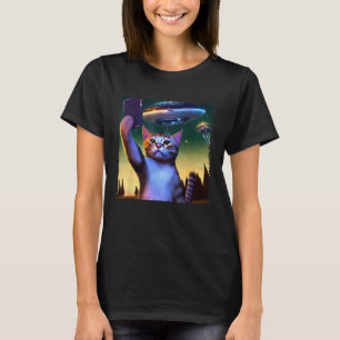 T-shirt Vol Ufo Chat Selfie