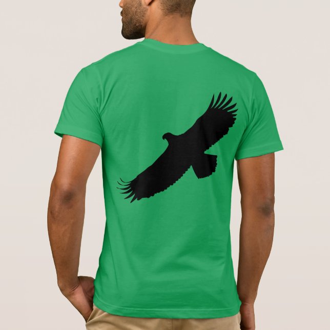 T-shirt volant d'aigle - Choisissez la couleur (Dos)