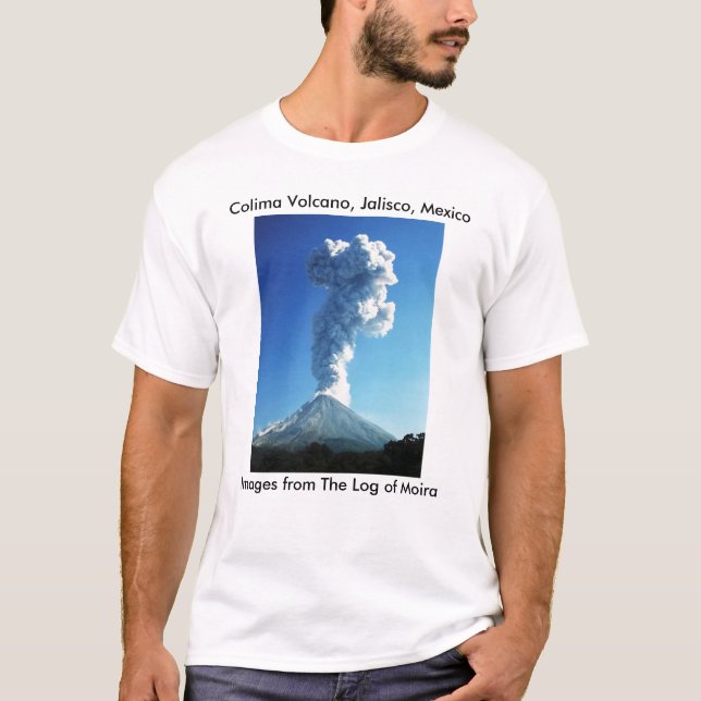 T-shirt Volcan de Colima, Jalisco, Mexique (Devant)