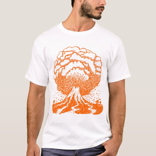 T-shirt Volcan - Orange (Devant)