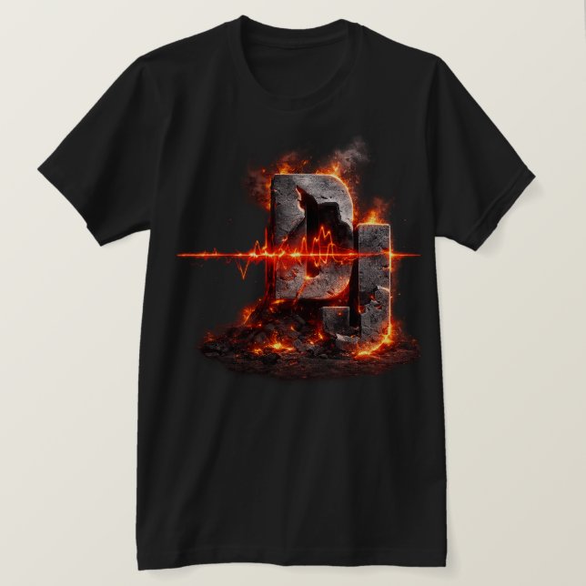 T-shirt Volcanic Pulse DJ (Design devant)