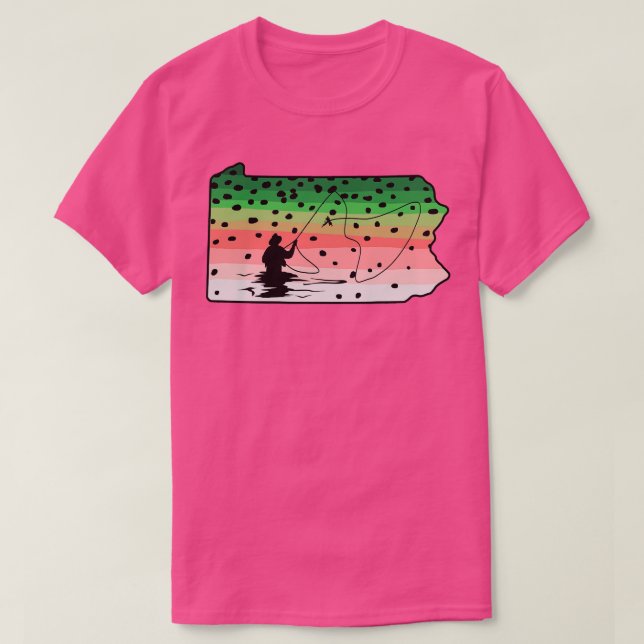 T-shirt Volée de truite arc-en-ciel Poisson Pennsylvanie S (Design devant)