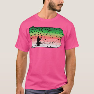 T-shirt Volée de truite arc-en-ciel Poisson Pennsylvanie S