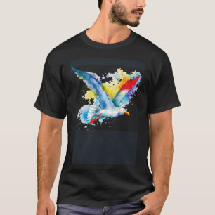 T-shirt Voler comme un mouette peint