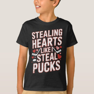 T-shirt Voler des cœurs comme je vole des palets Hockey Va