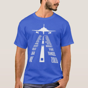 T-shirt Voler F4 Phantom Pilote Phonétique Alphabet Piste 