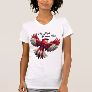 T-shirt Voler haut, rêve grand - Inspirationnel oiseau rou