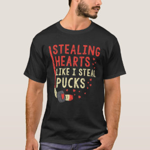 T-shirt Voler le coeur Comme je vole les canettes Hockey V
