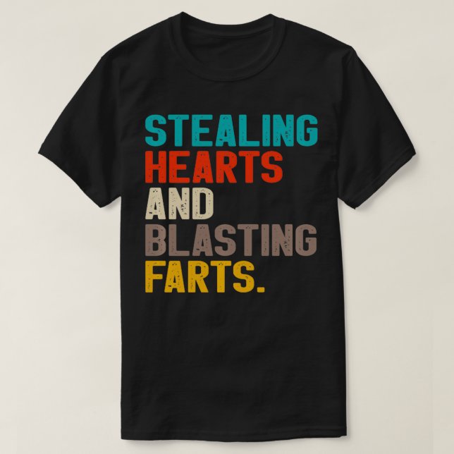 T-shirt Voler Les Coeurs Et Les Pièces De Souffle Rétro Ga (Design devant)
