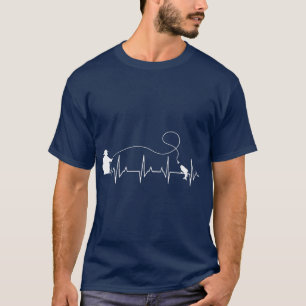 T-shirt Voler Poisson battement de coeur Poisson EKG truit
