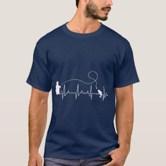 T-shirt Voler Poisson battement de coeur Poisson EKG truit