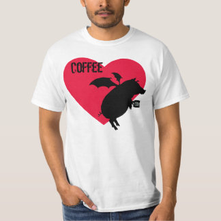 T-shirt Voler porcin avec du café