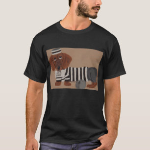 T-shirt Voleur de friandises pour teckel prisonnier de la