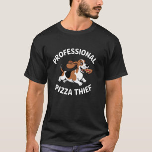 T-shirt Voleur de pizza Basset Hound Amoureux de nourritur