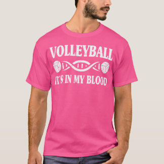 T-shirt Volley-ball dans mon volley-ball de sang