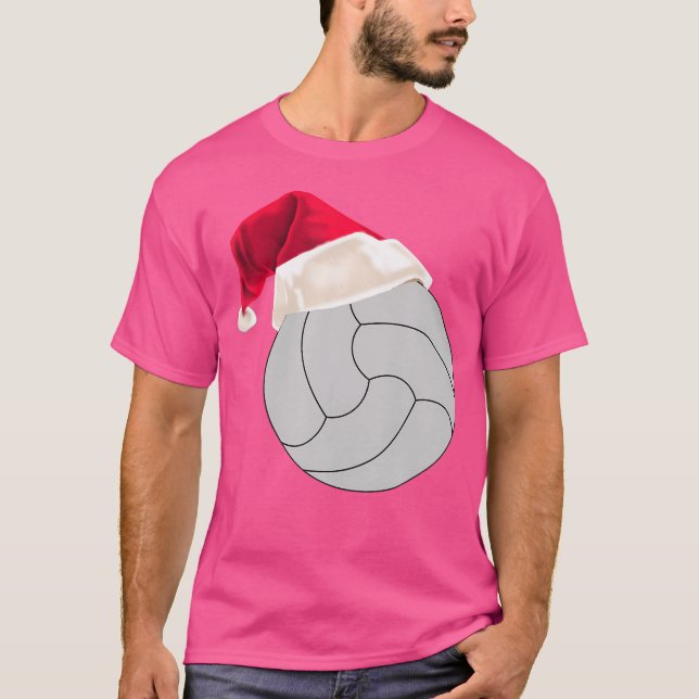 T-shirt Volley-ball De Noël À Santa Hat (Devant)