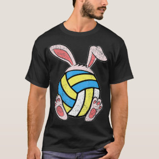 T-shirt Volley-ball de Pâques Bunny Ears Ball Cute Rabbi