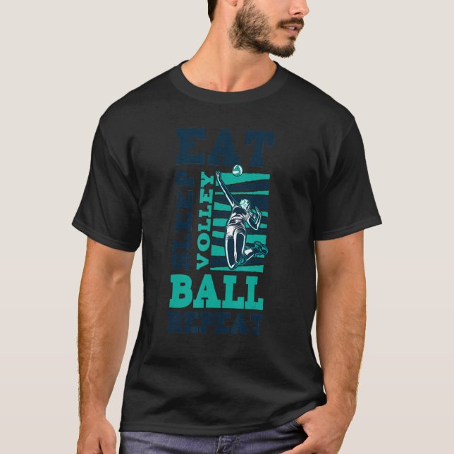 T-shirt Volley-ball de plage Volley-ball intérieur Volley- (Devant)