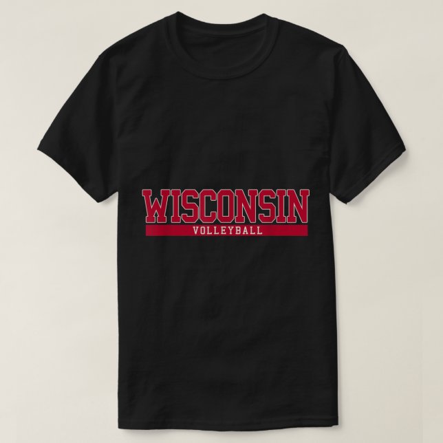 T-shirt Volley-ball du Wisconsin (Design devant)