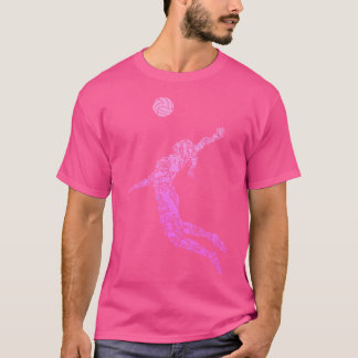 T-shirt Volley-ball en Fille Joueuses Jeunes Femmes