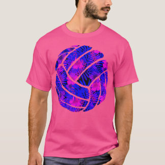 T-shirt Volley-ball Flower Leave Volleyball Player Beach V
