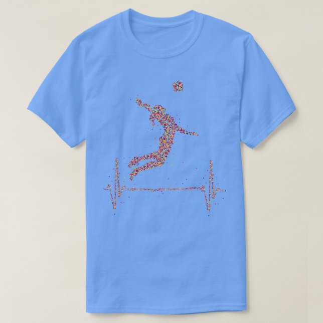 T-shirt Volley-ball Heartbeat Beach Volleyball (Design devant)