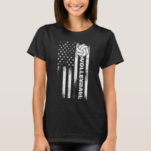 T-shirt Volley-ball Homme Femmes Usa Athlète Patriotique