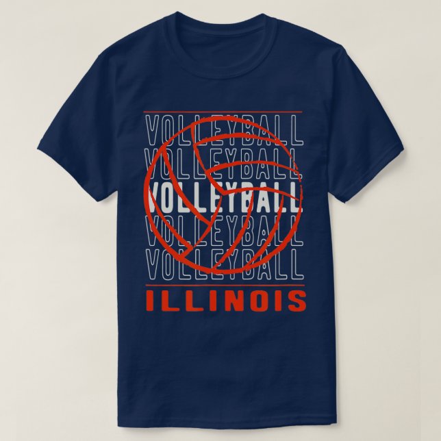 T-shirt Volley-ball Illinois (Design devant)