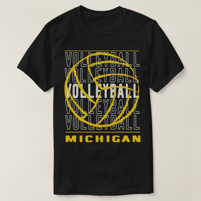 T-shirt Volley-ball Michigan (Design devant)