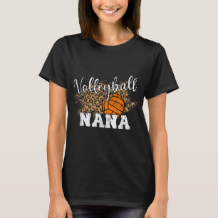 T-shirt Volley-ball Nana Leopard Fun Volleyball Nana