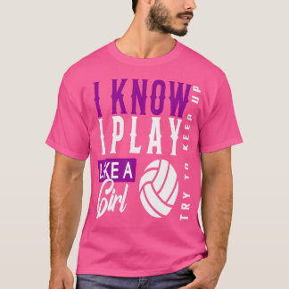 T-shirt Volley-ball pour filles jeunes volley-ball
